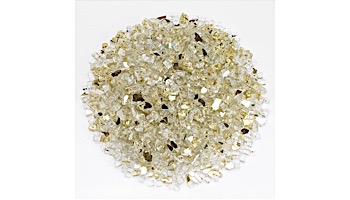 American Fireglass One Fourth Inch Premium Collection | Gold Reflective Fire Glass | 10 Pound Jar | AFF-GDRF-J