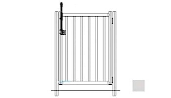 Saftron Self Closing Gate with 54" Plunger Latch For 2200 Series Fencing | 48"H x 36"W | Gray | FG-2202-4836-G