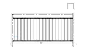 Saftron 2400 Series Pool Fencing | 48"H x 8' W Sections | White | FS-2400-4896-W