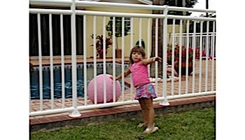 Saftron 2400 Series Pool Fencing | 48"H x 8' W Sections | White | FS-2400-4896-W