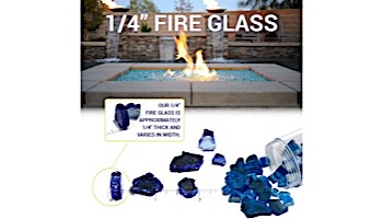 American Fireglass One Fourth Inch Classic Collection | Clear Fire Glass | 10 Pound Jar | AFF-CLR-J