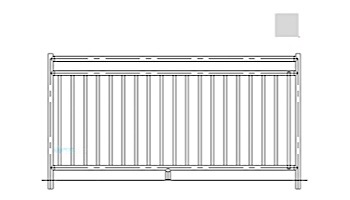 Saftron 2400 Series Pool Fencing | 48" H x 8' W Sections | Gray | FS-2400-4896-G