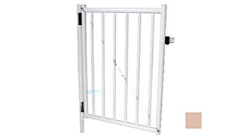 Saftron Self Closing Gate with Standard Latch For 2200 Series Fencing | 48"H x 36"W | Taupe | FG-2201-4836-T