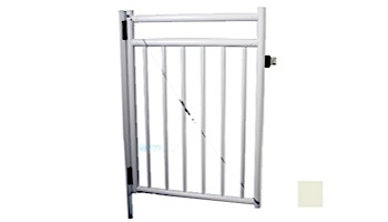 Saftron Self Closing Gate with Standard Latch For 2400 Series Fencing | 48"H x 36"W | Beige | FG-2401-4836-B