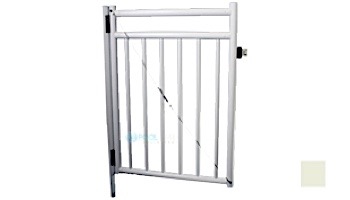 Saftron Self Closing Gate with 54" Plunger Latch For 2400 Series Fencing | 48" H x 36" W | White | FG-2402-4836-W