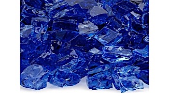 American Fireglass One Fourth Inch Premium Collection | Cobalt Reflective Fire Glass | 10 Pound Jar | AFF-COBLRF-J