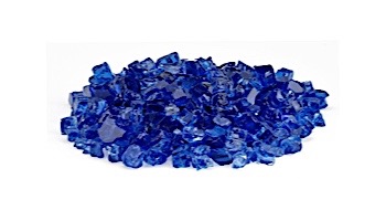 American Fireglass One Fourth Inch Premium Collection | Cobalt Reflective Fire Glass | 10 Pound Jar | AFF-COBLRF-J