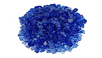 American Fireglass One Fourth Inch Premium Collection | Cobalt Reflective Fire Glass | 10 Pound Jar | AFF-COBLRF-J