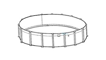 Laguna 21' Round 52" Sub-Assy for CaliMar® Above Ground Pools | Resin Top Rails | 5-4921-139-52