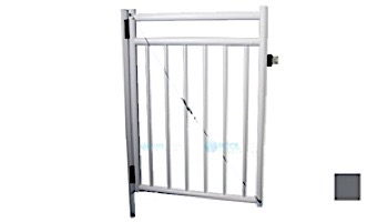 Saftron Self Closing Gate with 54" Plunger Latch For 2400 Series Fencing | 48" H x 36" W | White | FG-2402-4836-W