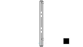 Saftron Core Mounted End Post for 48" 2200 Series Fencing | Black | FP-2248-CEP-BK
