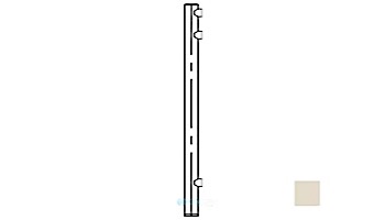 Saftron Core Mounted End Post for 48" 2400 Series Fencing | Beige | FP-2448-CEP-B