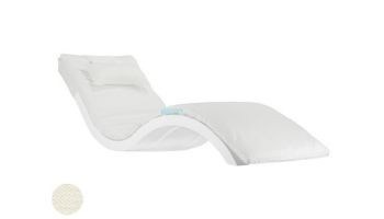 Ledge Lounger Signature Collection Chaise Cushion with Pillow | Standard Color White | LL-SG-C-CP-STD-4634