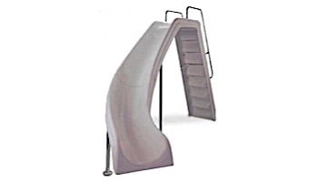 Inter-Fab Wild Ride Pool Slide | Left Curve | Tan | Thermo Plastic Coated Legs and Handrails | WRS-CLT-A-SS-TPC-T