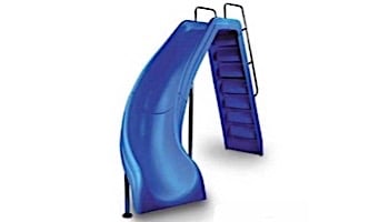 Inter-Fab Wild Ride Pool Slide | Left Curve | Tan | Thermo Plastic Coated Legs and Handrails | WRS-CLT-A-SS-TPC-T