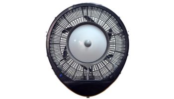 EcoJet Hurricane Wall Mount Misting Fan | Require Water Line | 110V-60hz | 1,500 Sq. Ft. Cooling Area | Black | LVP-040103
