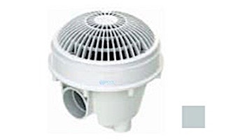 AquaStar 8" Round MoFlow Suction Outlet Cover and Mud Frame with Adjustable Collar | 1-1/2" NPT and 2" Socket | Light Gray | 8MFSBAC103