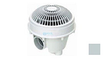 AquaStar 8" Round MoFlow Suction Outlet Cover and Mud Frame with Adjustable Collar | 1-1/2" NPT and 2" Socket | White | 8MFSBAC101