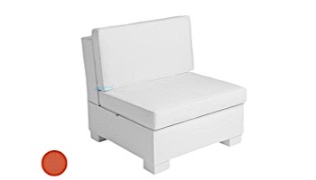 Ledge Lounger Signature Collection Sectional | Middle Piece White Base | Tuscan Premium 1 Fabric Cushion | LL-SG-S-M-SET-W-P1-4677
