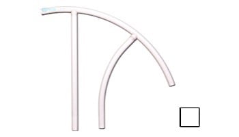 Saftron Triton Series Return to Deck Mounted Handrail | .25" Thickness 1.90" OD | 30" W x 36" H | White | TRTD-130-W