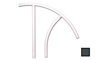 Saftron Triton Series Return to Deck Mounted Handrail | .25" Thickness 1.90" OD | 30" W x 36" H | Graphite Gray | TRTD-130-GG