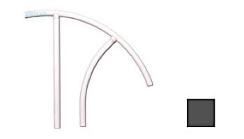 Saftron Triton Series Return to Deck Mounted Handrail | .25" Thickness 1.90" OD | 30" W x 36" H | Graphite Gray | TRTD-130-GG