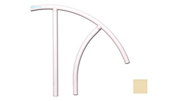 Saftron Triton Series Return to Deck Mounted Handrail | .25" Thickness 1.90" OD | 30" W x 36" H | Beige | TRTD-130-B