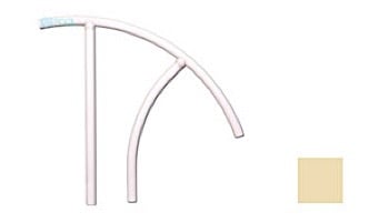 Saftron Triton Series Return to Deck Mounted Handrail | .25" Thickness 1.90" OD | 30" W x 36" H | White | TRTD-130-W