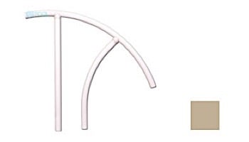 Saftron Triton Series Return to Deck Mounted Handrail | .25" Thickness 1.90" OD | 30" W x 36" H | White | TRTD-130-W