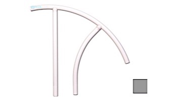 Saftron Triton Series Return to Deck Mounted Handrail | .25" Thickness 1.90" OD | 30" W x 36" H | Gray | TRTD-130-G