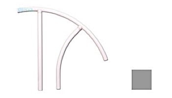 Saftron Triton Series Return to Deck Mounted Handrail | .25" Thickness 1.90" OD | 30" W x 36" H | Gray | TRTD-130-G