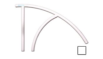 Saftron Triton Series Return to Deck Mounted Handrail | .25" Thickness 1.90" OD | 44" W x 36" H | White | TRTD-144-W
