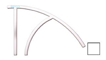 Saftron Triton Series Return to Deck Mounted Handrail | .25" Thickness 1.90" OD | 30" W x 36" H | White | TRTD-130-W