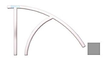Saftron Triton Series Return to Deck Mounted Handrail | .25" Thickness 1.90" OD | 44" W x 36" H | Gray | TRTD-144-G
