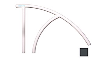 Saftron Triton Series Return to Deck Mounted Handrail | .25" Thickness 1.90" OD | 44" W x 36" H | Graphite Gray | TRTD-144-GG