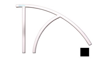 Saftron Triton Series Return to Deck Mounted Handrail | .25" Thickness 1.90" OD | 44" W x 36" H | Black | TRTD-144-BK