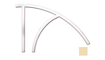 Saftron Triton Series Return to Deck Mounted Handrail | .25" Thickness 1.90" OD | 44" W x 36" H | Beige | TRTD-144-B