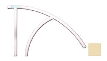 Saftron Triton Series Return to Deck Mounted Handrail | .25" Thickness 1.90" OD | 44" W x 36" H | Beige | TRTD-144-B