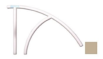 Saftron Triton Series Return to Deck Mounted Handrail | .25" Thickness 1.90" OD | 30" W x 36" H | White | TRTD-130-W