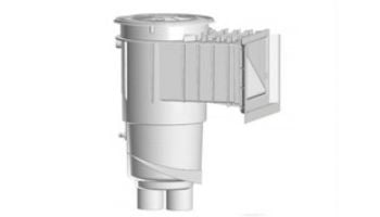 AquaStar Flow Star Water Bonded Skimmer with Water Stop Face, Float Assembly, Basket, Lid and Adjustable Collar | White | SKR15101