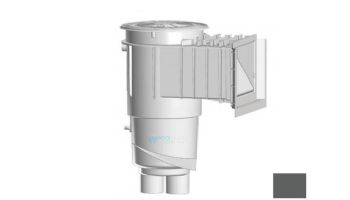 AquaStar Flow Star Water Bonded Skimmer with Water Stop Face, Float Assembly, Basket, Lid and Adjustable Collar | Dark Gray | SKR15105