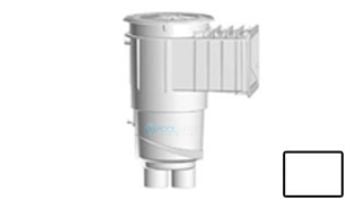 AquaStar Flow Star Water Bonded Skimmer with Flush Face, Float Assembly, Basket, Lid and Adjustable Collar | White | SKR17101