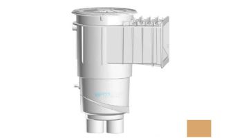 AquaStar Flow Star Water Bonded Skimmer with Flush Face, Float Assembly, Basket, Lid and Adjustable Collar | Tan | SKR17108