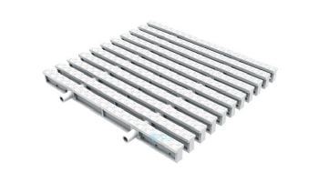 AquaStar 12" Perpendicular T-Bar Deck Drain | 20 Feet | White | TBAR12-20-101