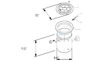 CMP AquaLevel Automatic Water Leveler for New Construction Only | Square Tan Lid & Collar | 25504-309-000