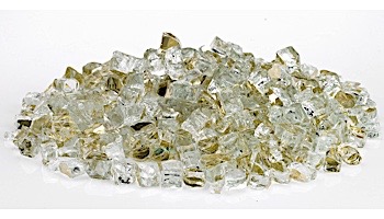 American Fireglass Half Inch Premium Collection | Gold Reflective Fire Glass | 10 Pound Jar | AFF-GDRF12-J