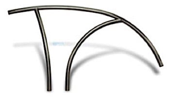 SR Smith Artisan Series Deck-Mounted Stair Rail | .065 Thickness 1.90" OD | Powder Coated Rocky Gray | ART-1004-RG