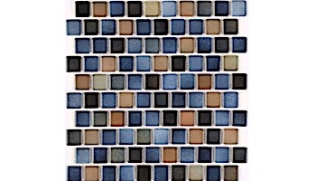 National Pool Tile Mix 1x1 Series | Blue Brown Blend | MIX-BLUE BAY