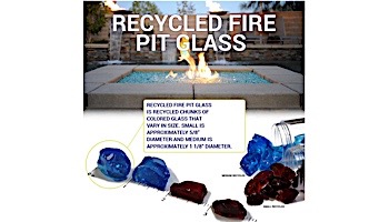 American Fireglass Medium Recycled Glass Collection | Dark Blue Fire Glass | 55 Pound | CG-DKBLUE-M-55