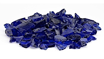 American Fireglass Medium Recycled Glass Collection | Dark Blue Fire Glass | 55 Pound | CG-DKBLUE-M-55